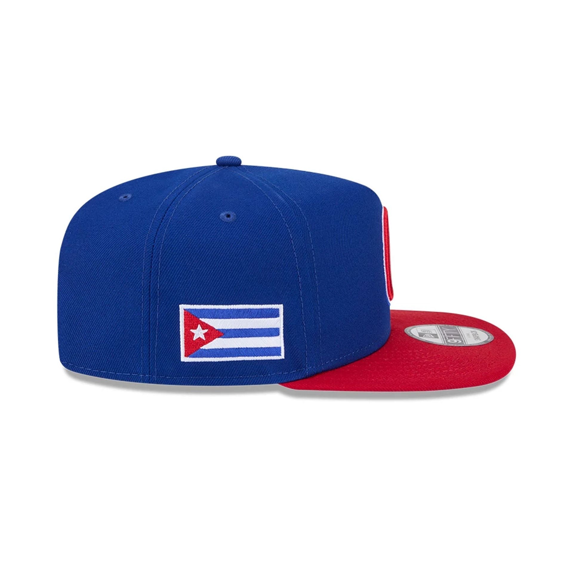 Pictured is this MLB World Baseball Classic 2026 Cuba 9FIFTY A-Frame Snapback cap in blue. 6