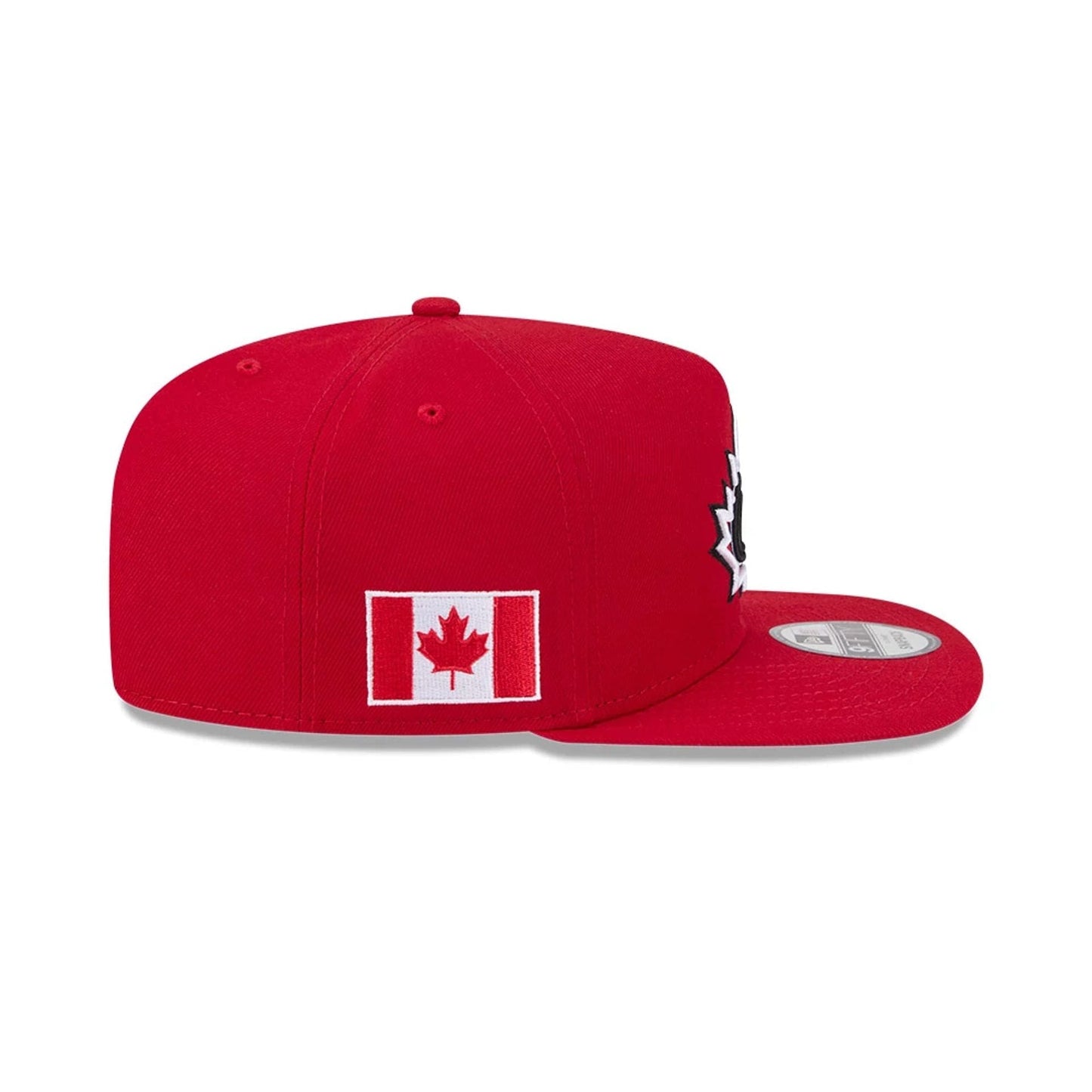 Pictured is this MLB World Baseball Classic 2026 Canada 9FIFTY A-Frame Snapback cap in red. 6