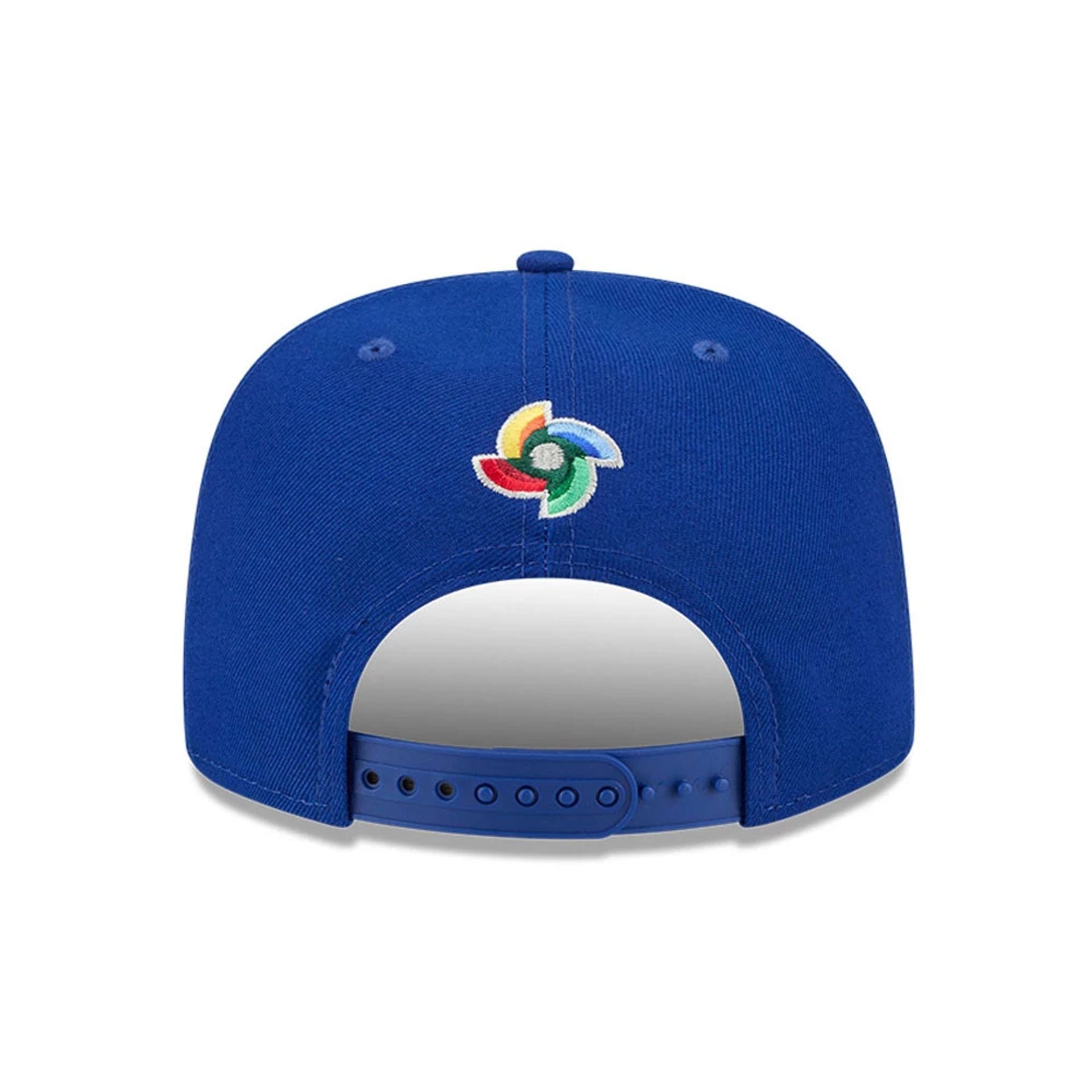 Pictured is this MLB World Baseball Classic 2026 Taipei 9FIFTY A-Frame Snapback cap in blue. 5