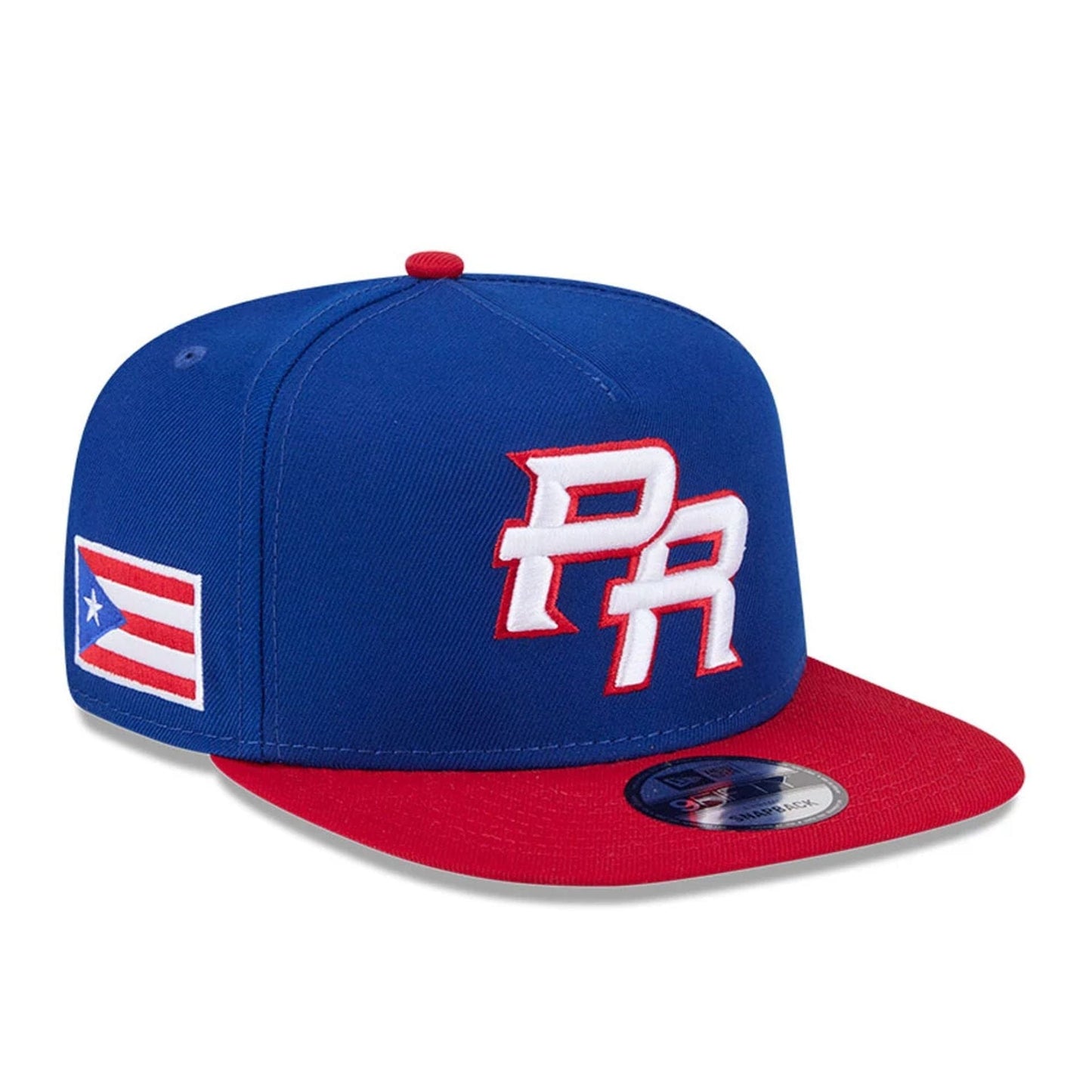 Pictured is this MLB World Baseball Classic 2026 Puerto Rico 9FIFTY A-Frame Snapback cap in blue. 1