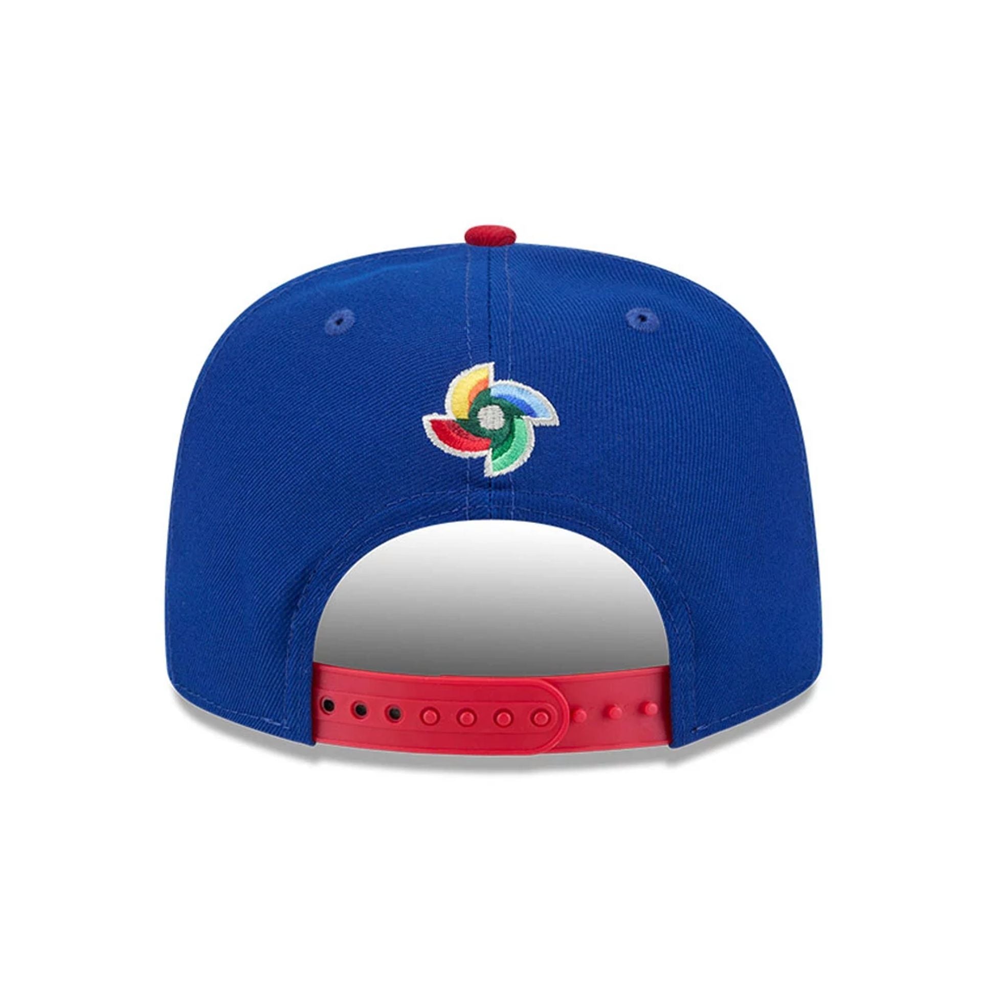 Pictured is this MLB World Baseball Classic 2026 Puerto Rico 9FIFTY A-Frame Snapback cap in blue. 6