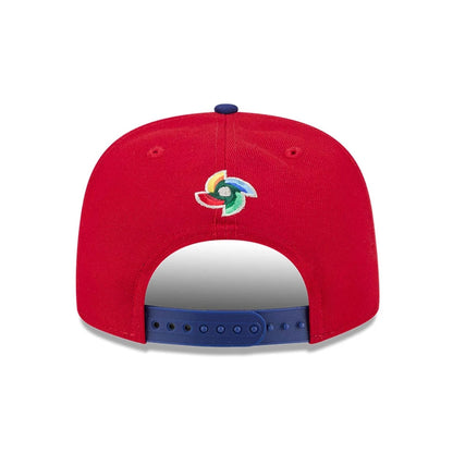 Pictured is this MLB World Baseball Classic 2026 Dominican Republic 9FIFTY A-Frame Snapback cap in red. 5