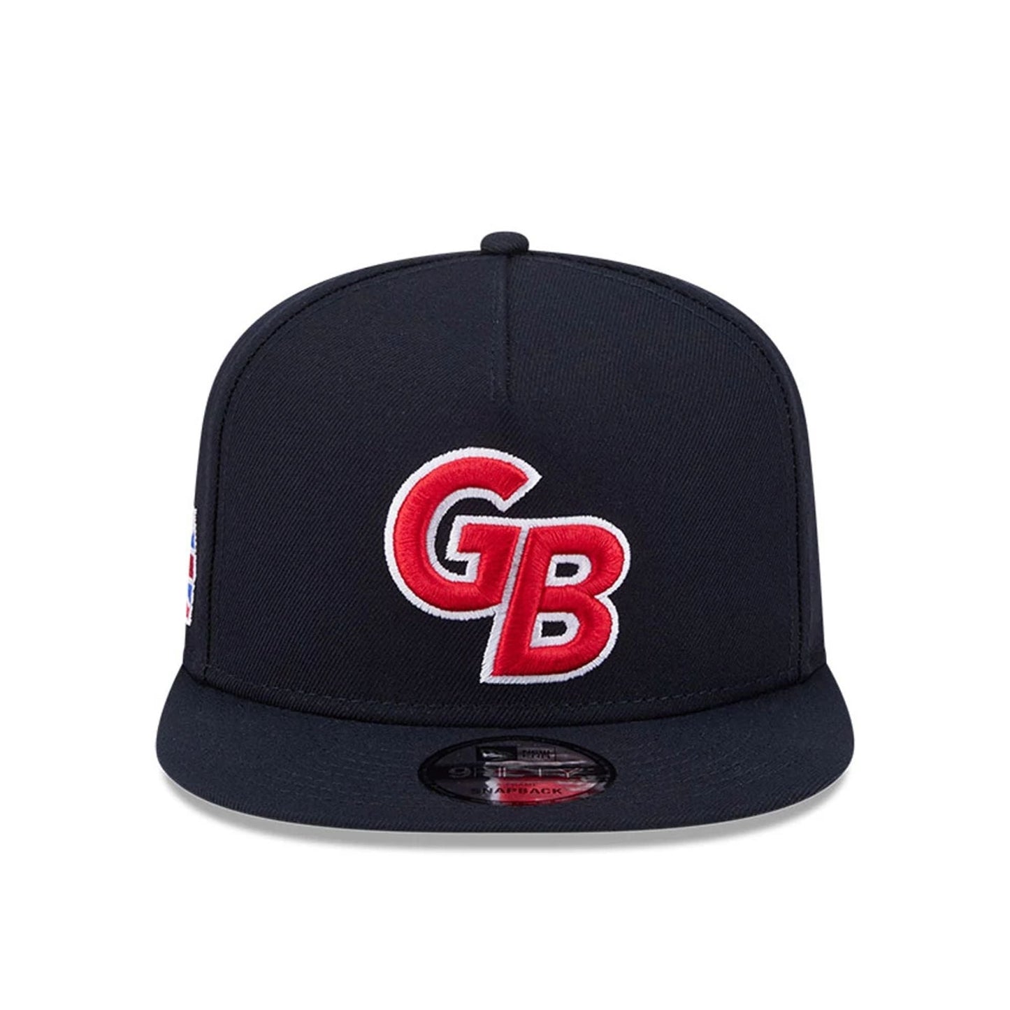 Pictured is this MLB World Baseball Classic 2026 Great Britain 9FIFTY A-Frame Snapback cap in navy. 3