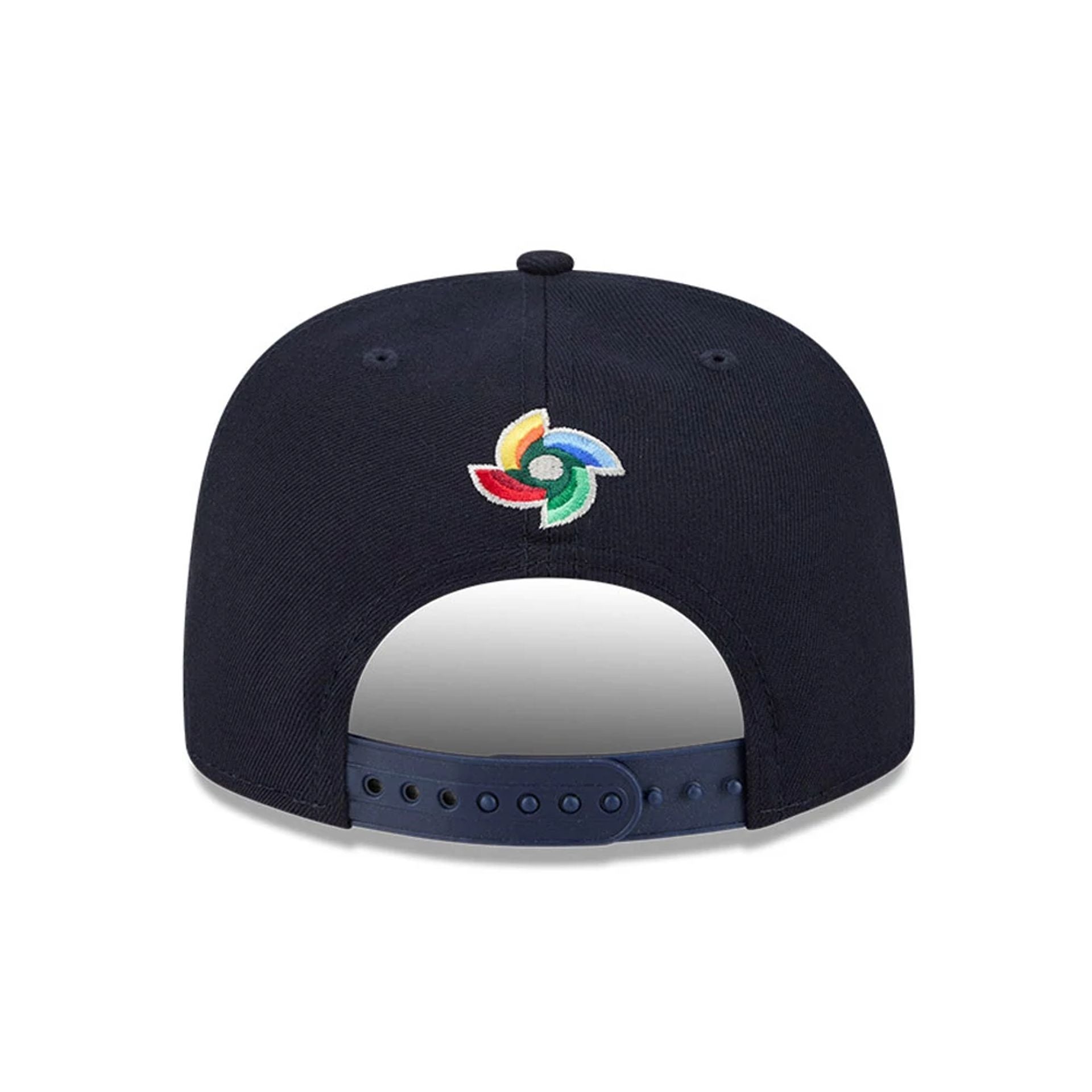 Pictured is this MLB World Baseball Classic 2026 Great Britain 9FIFTY A-Frame Snapback cap in navy. 5
