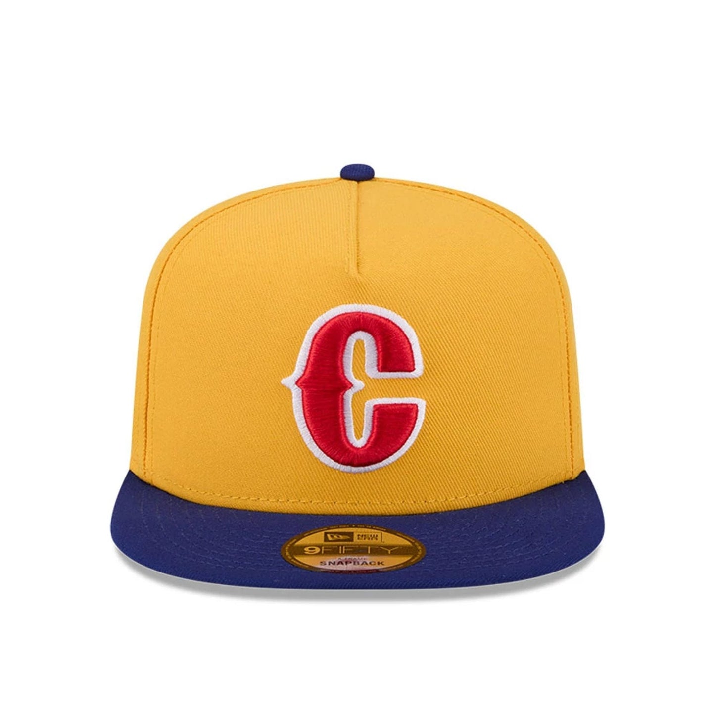 Pictured is this MLB World Baseball Classic 2026 Columbia 9FIFTY A-Frame Snapback cap in yellow. 3