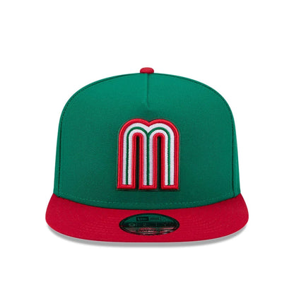 Pictured is this MLB World Baseball Classic 2026 Mexico 9FIFTY A-Frame Snapback cap in green. 4
