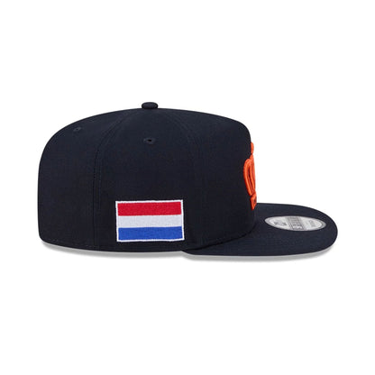 Pictured is this MLB World Baseball Classic 2026 Netherlands 9FIFTY A-Frame Snapback cap in black. 6