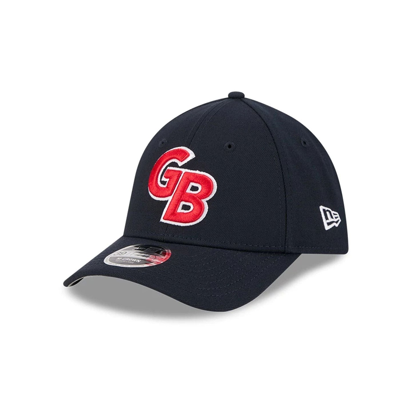 Pictured is this MLB World Baseball Classic 2026 Great Britain 39THIRTY M-Crown Stretch Fit cap in navy. 4
