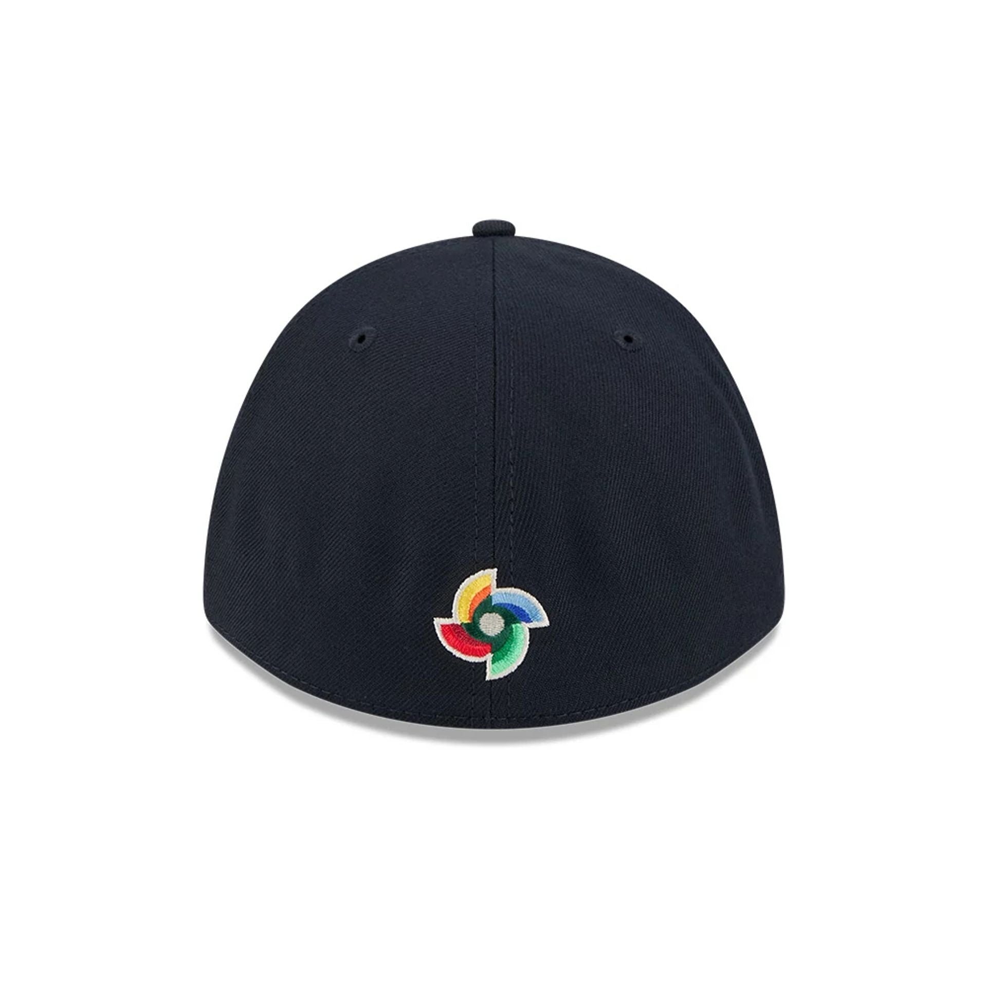 Pictured is this MLB World Baseball Classic 2026 Great Britain 39THIRTY M-Crown Stretch Fit cap in navy. 5