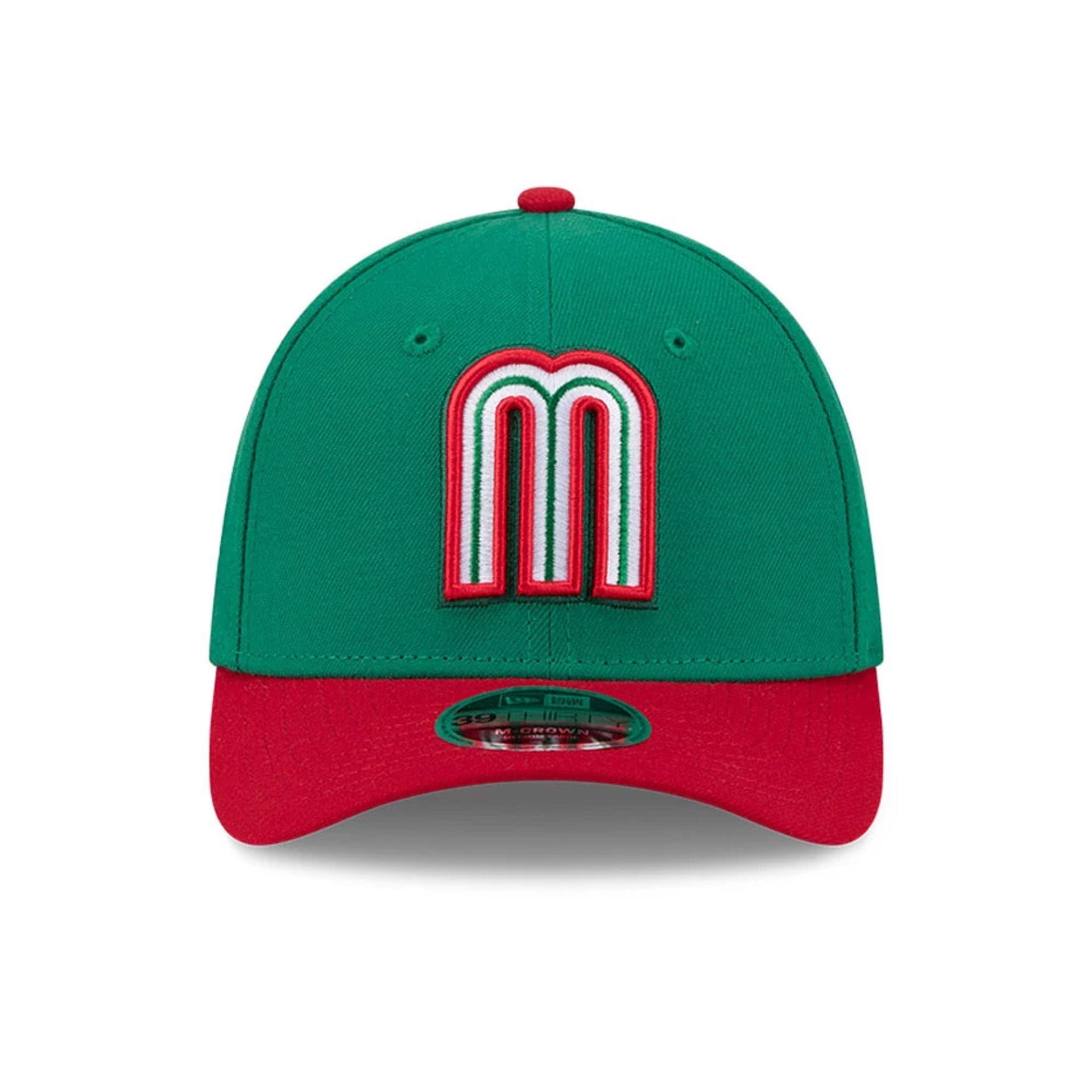 Pictured is this MLB World Baseball Classic 2026 Mexico 39THIRTY M-Crown Stretch Fit cap in green. 5