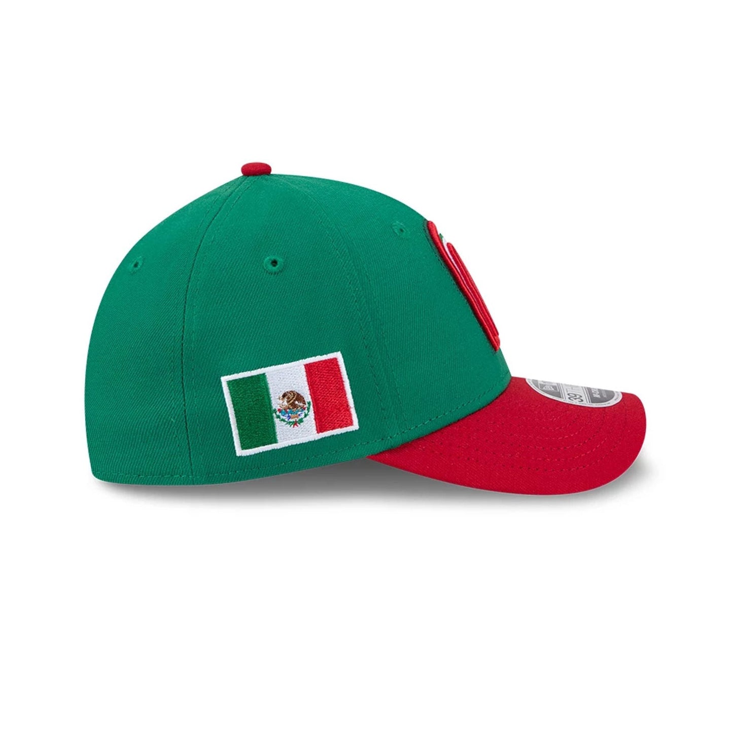 Pictured is this MLB World Baseball Classic 2026 Mexico 39THIRTY M-Crown Stretch Fit cap in green. 6