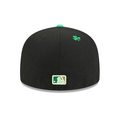 Pictured is this MLB Saint Patrick's Day Pittsburgh Pirates 59FIFTY Fitted cap in black. 4