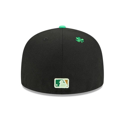 Pictured is this MLB Saint Patrick's Day Chicago White Sox 59FIFTY Fitted cap in black. 6