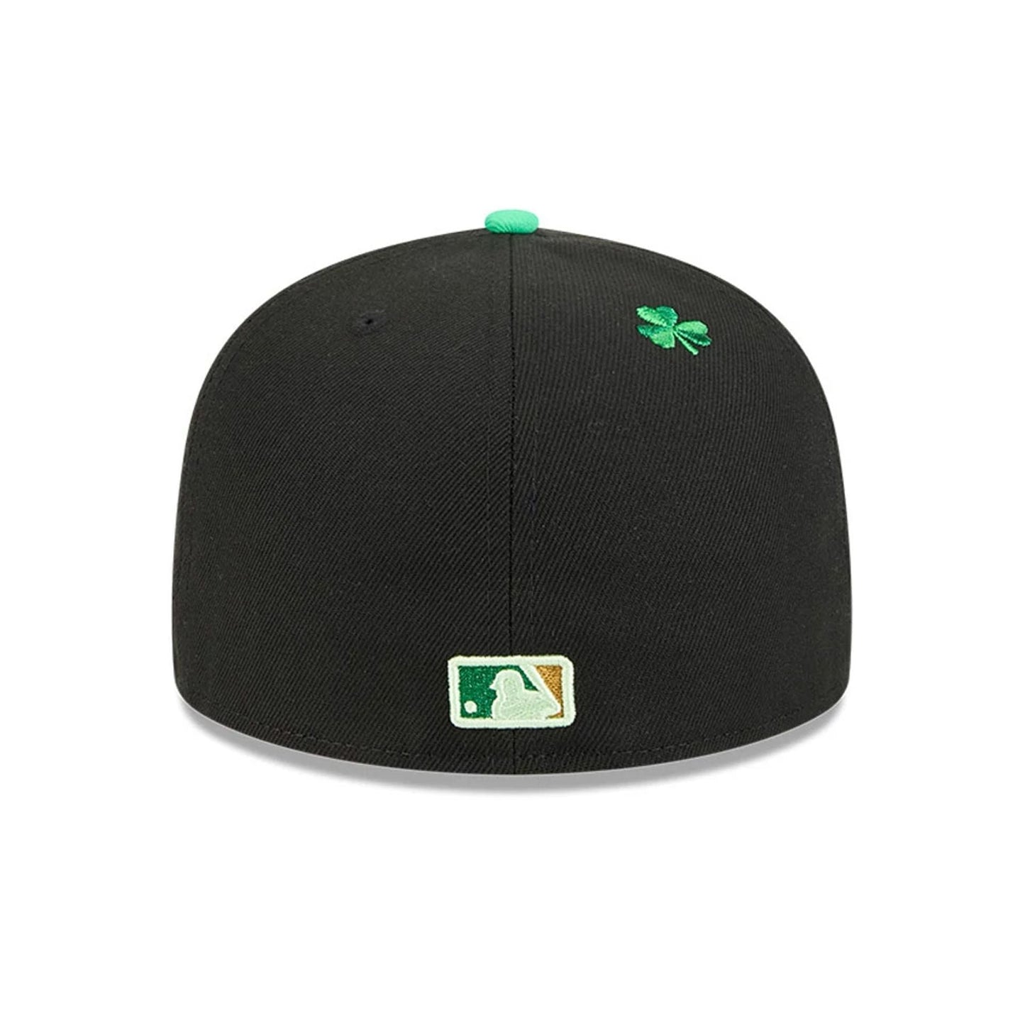 Pictured is this MLB Saint Patrick's Day Athletics 59FIFTY Fitted cap in black. 6