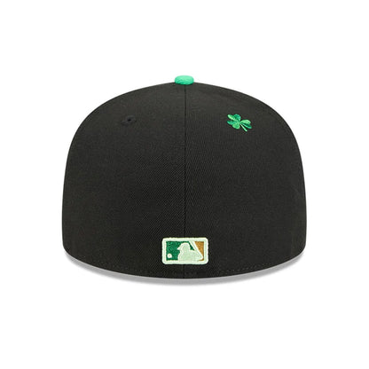 Pictured is this MLB Saint Patrick's Day Miami Marlins 59FIFTY Fitted cap in black. 6