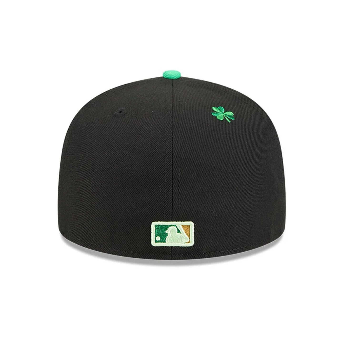 Pictured is this MLB Saint Patrick's Day Miami Marlins 59FIFTY Fitted cap in black. 6