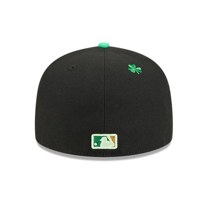 Pictured is this MLB Saint Patrick's Day Miami Marlins 59FIFTY Fitted cap in black. 6