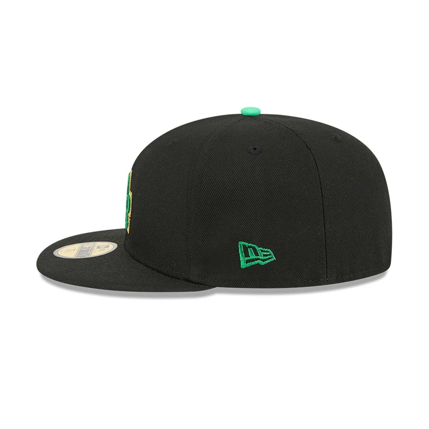 Pictured is this MLB Saint Patrick's Day LA Dodgers 59FIFTY Fitted cap in black. 4