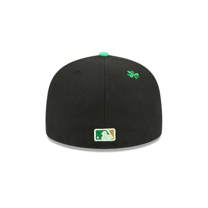 Pictured is this MLB Saint Patrick's Day LA Dodgers 59FIFTY Fitted cap in black. 7