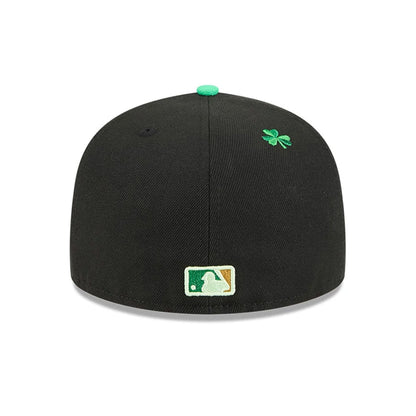 Pictured is this MLB Saint Patrick's Day LA Dodgers 59FIFTY Fitted cap in black. 5