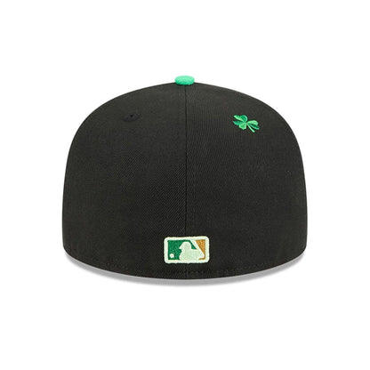 Pictured is this MLB Saint Patrick's Day LA Dodgers 59FIFTY Fitted cap in black. 5