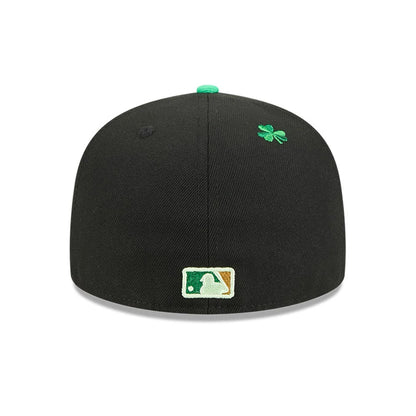 Pictured is this MLB Saint Patrick's Day New York Yankees 59FIFTY Fitted cap in black. 6