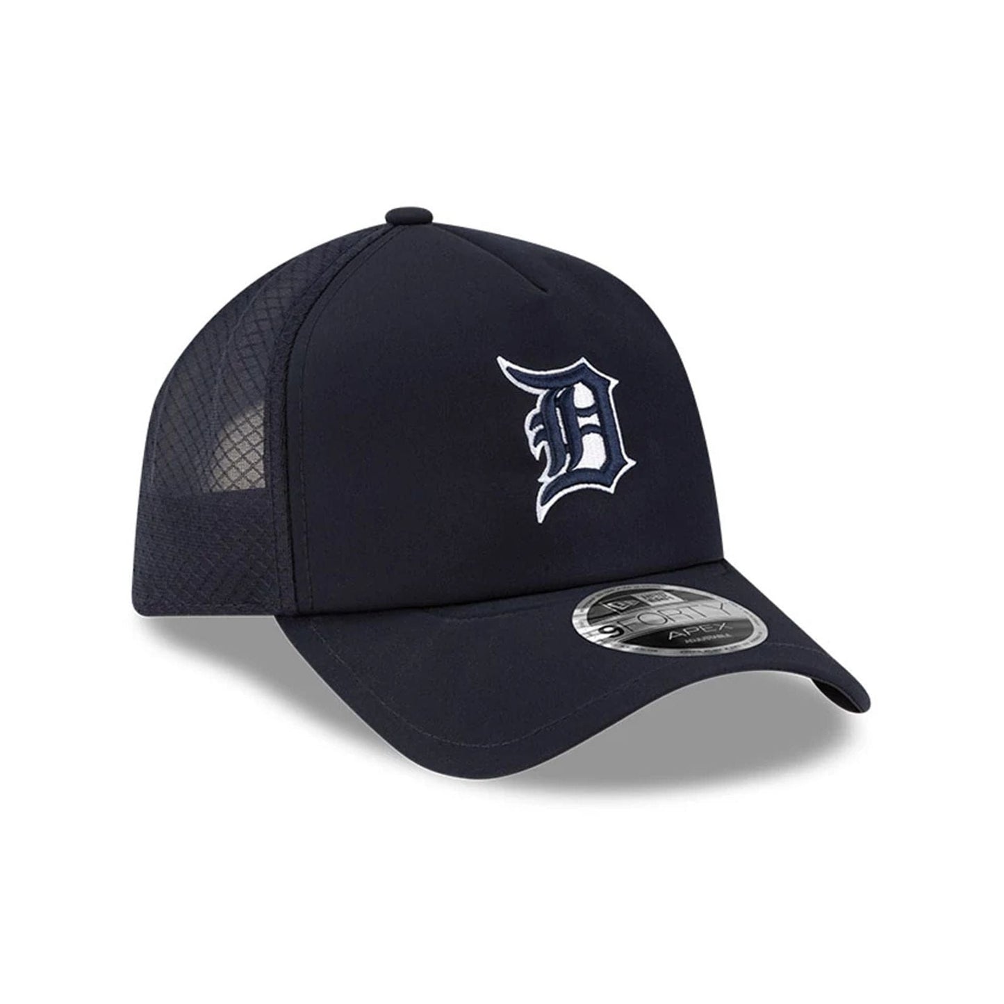 Pictured is this MLB Batting Practice 2026 Detroit Tigers 9FORTY Apex cap in navy. 3