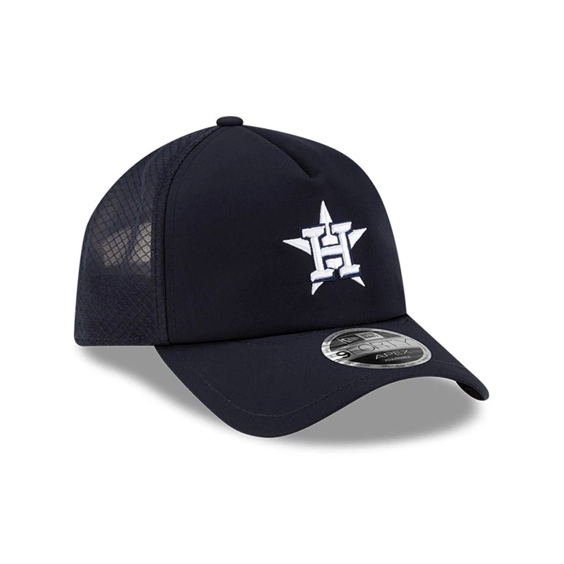 Pictured is this MLB Batting Practice 2026 Houston Astros 9FORTY Apex cap in navy. 3