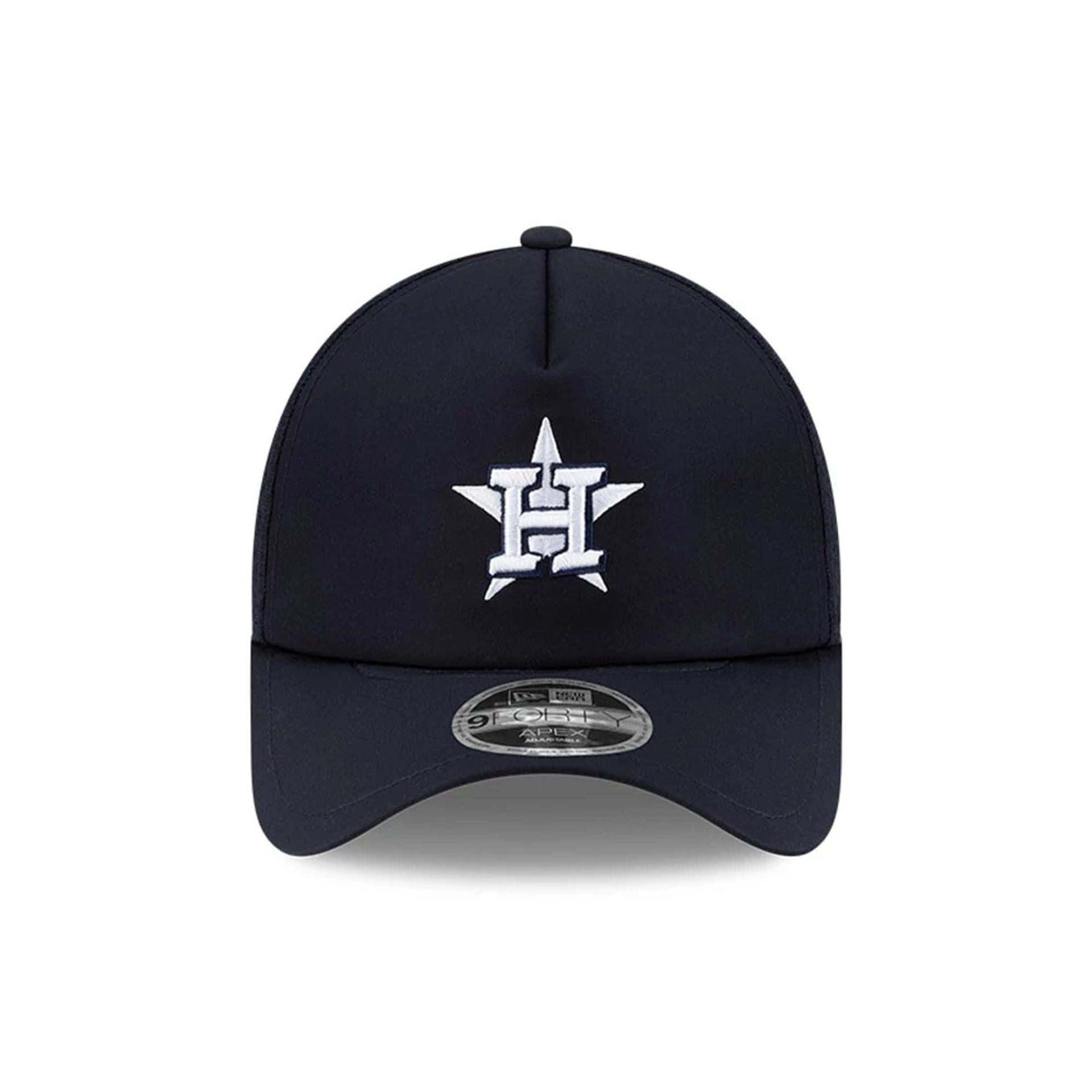 Pictured is this MLB Batting Practice 2026 Houston Astros 9FORTY Apex cap in navy. 2