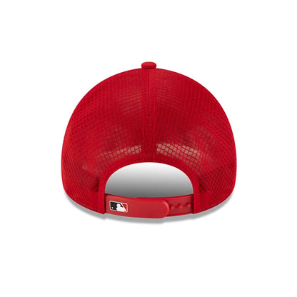 Pictured is this MLB Batting Practice 2026 Cincinnati Reds 9FORTY Apex cap in red. 4