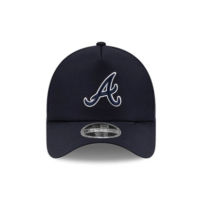 Pictured is this MLB Batting Practice 2026 Atlanta Braves 9FORTY Apex cap in navy. 2