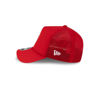 Pictured is this MLB Batting Practice 2026 LA Angels 9FORTY Apex cap in red. 5