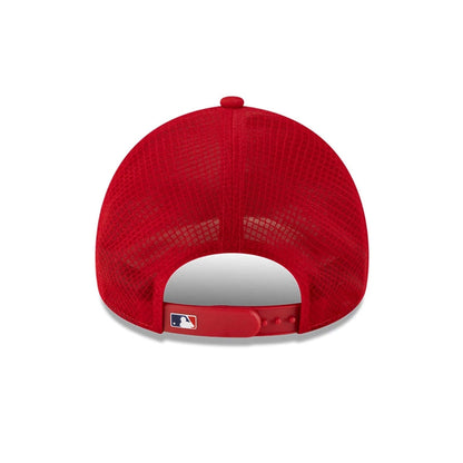 Pictured is this MLB Batting Practice 2026 Philadelphia Phillies 9FORTY Apex cap in red. 4