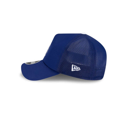 Pictured is this MLB Batting Practice 2026 LA Dodgers 9FORTY Apex cap in dark blue. 5