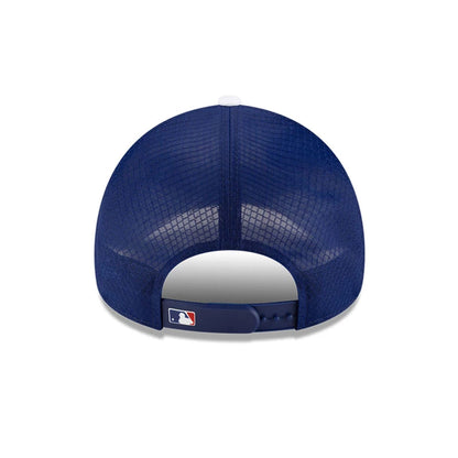 Pictured is this MLB Batting Practice 2026 LA Dodgers 9FORTY Apex cap in dark blue. 4