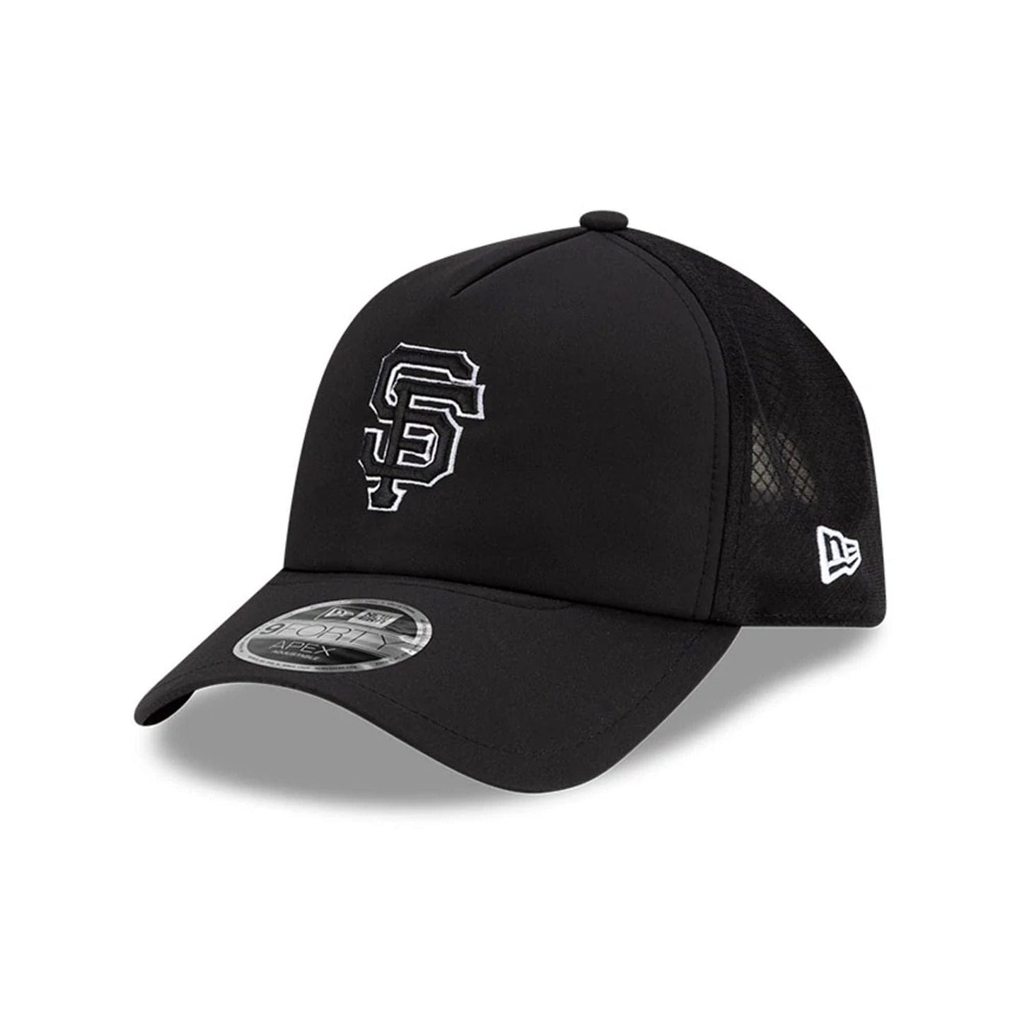 Pictured is this MLB Batting Practice 2026 San Francisco Giants 9FORTY Apex cap in black. 1