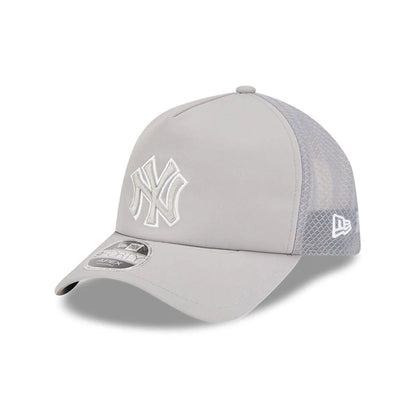 Pictured is this MLB Batting Practice 2026 New York Yankees 9FORTY Apex cap in grey. 1