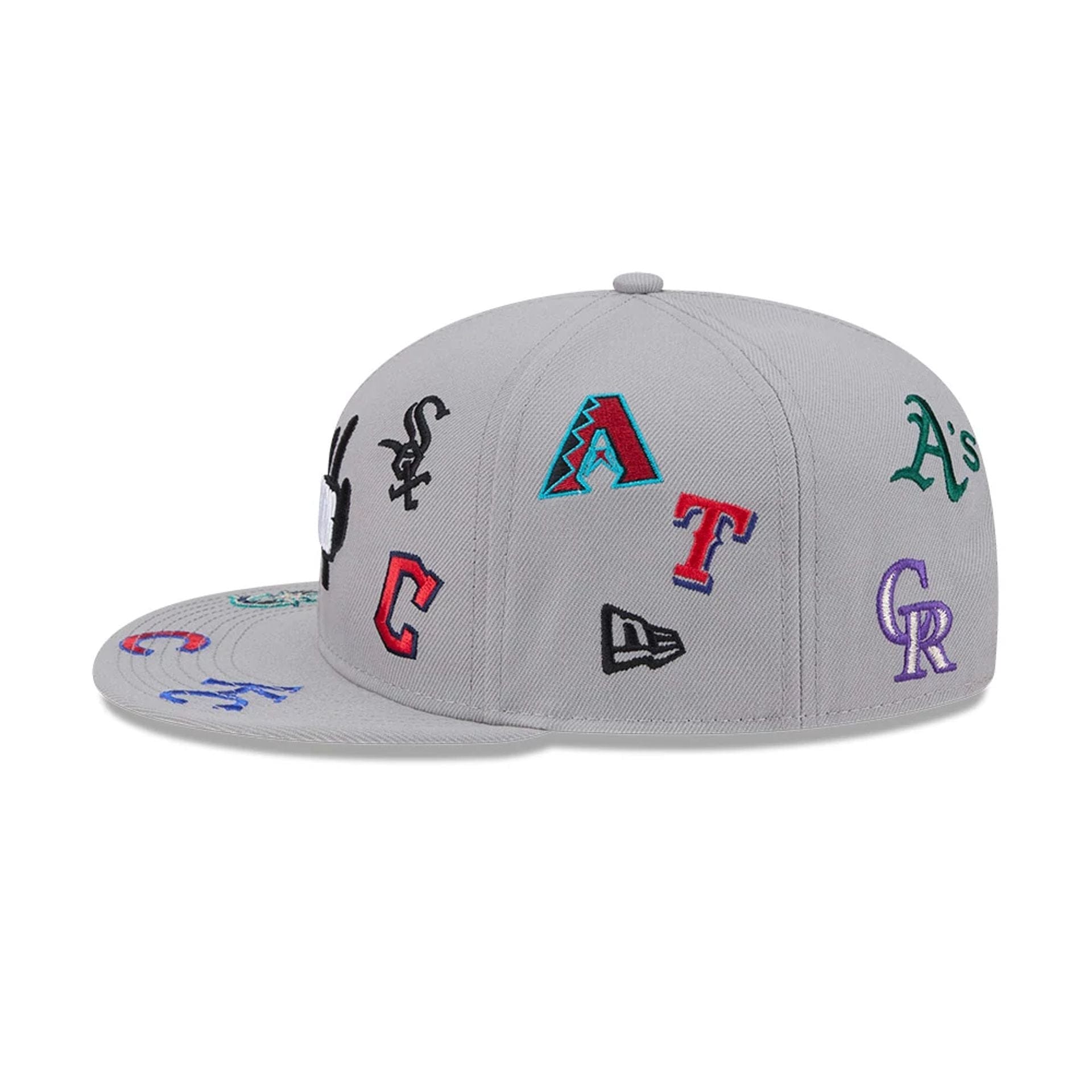 Pictured is this MLB Scattered Cactus League Logo 9FIFTY Snapback cap in grey. 4