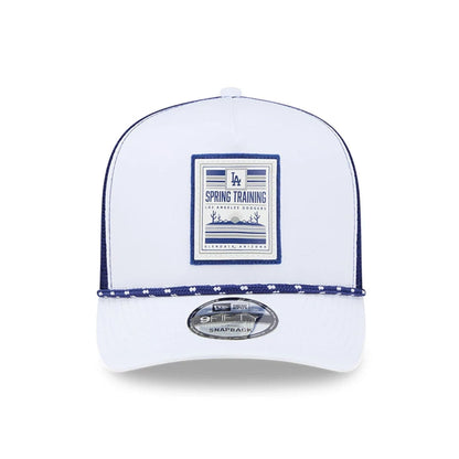 Pictured is this MLB Lines LA Dodgers 9FIFTY A-Frame Snapback cap in dark blue. 3