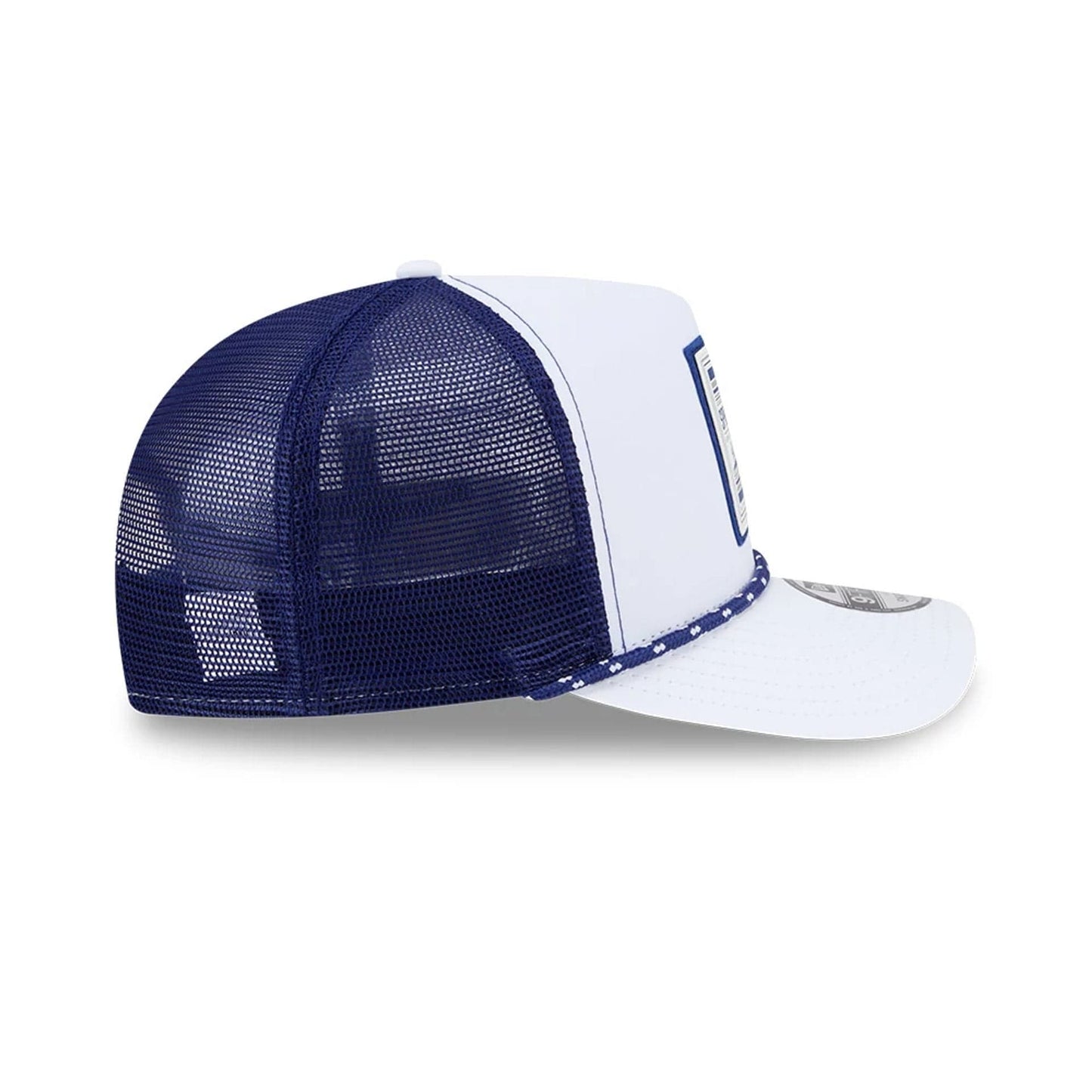 Pictured is this MLB Lines LA Dodgers 9FIFTY A-Frame Snapback cap in dark blue. 6