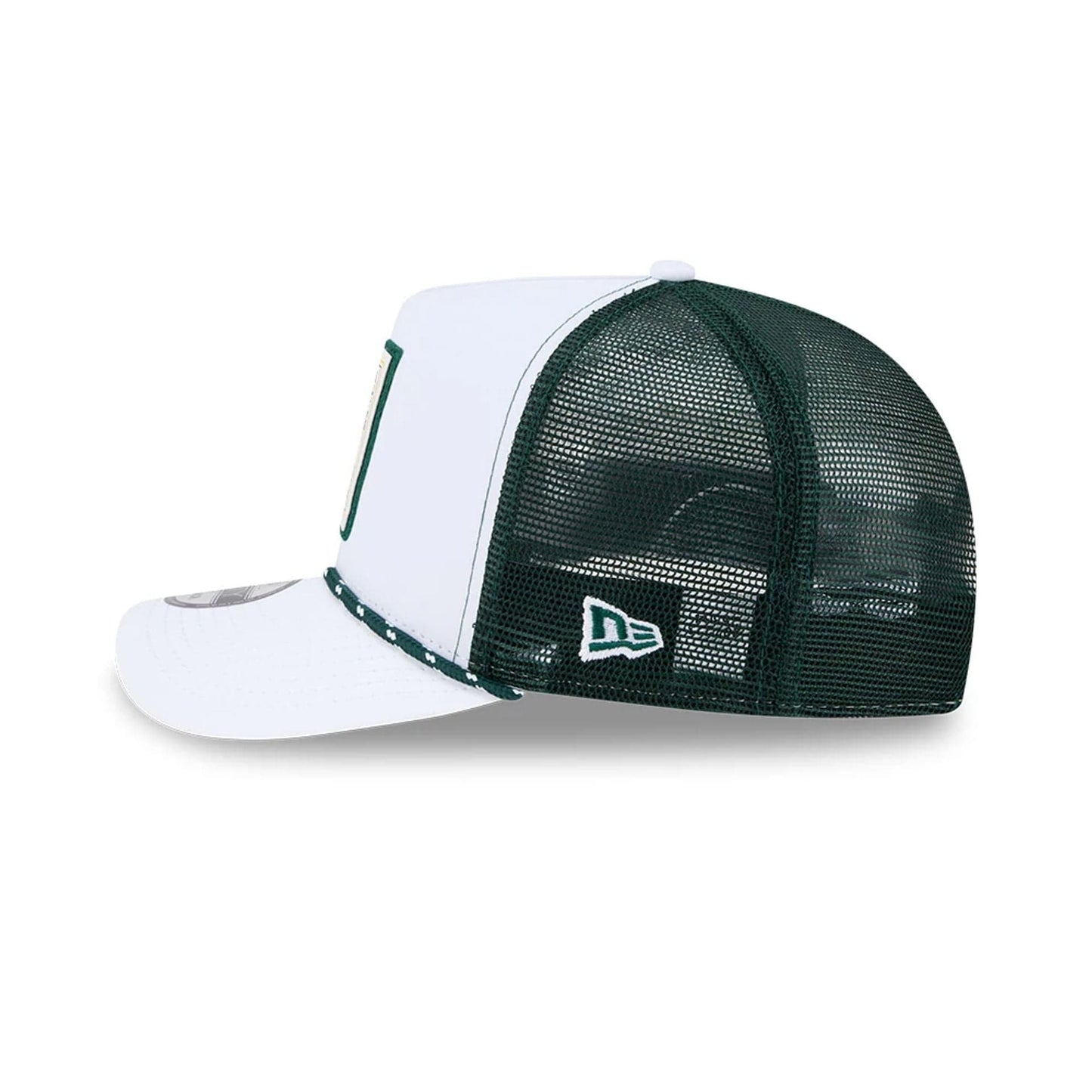 Pictured is this MLB Lines Athletics 9FIFTY A-Frame Snapback cap in dark green. 5