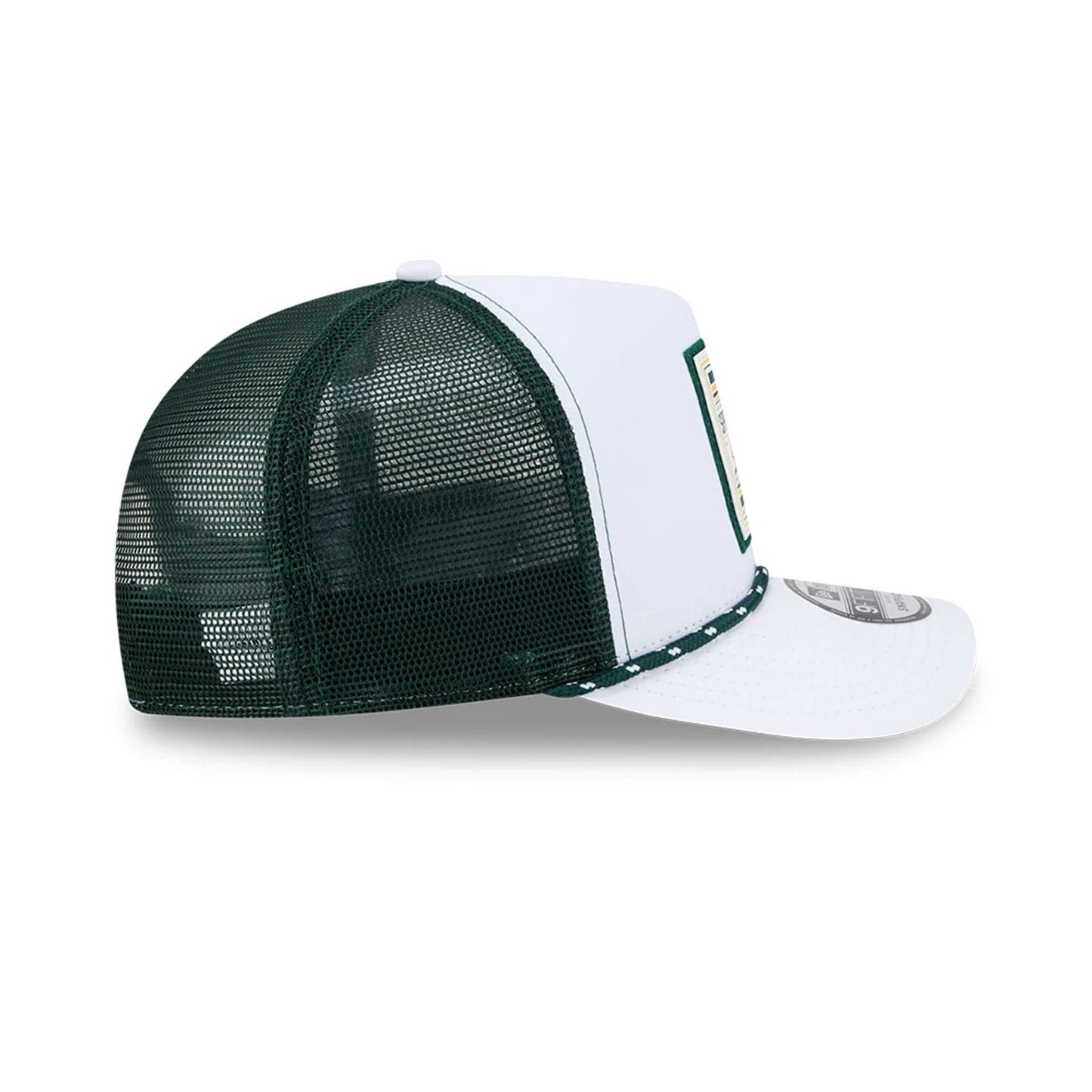 Pictured is this MLB Lines Athletics 9FIFTY A-Frame Snapback cap in dark green. 6