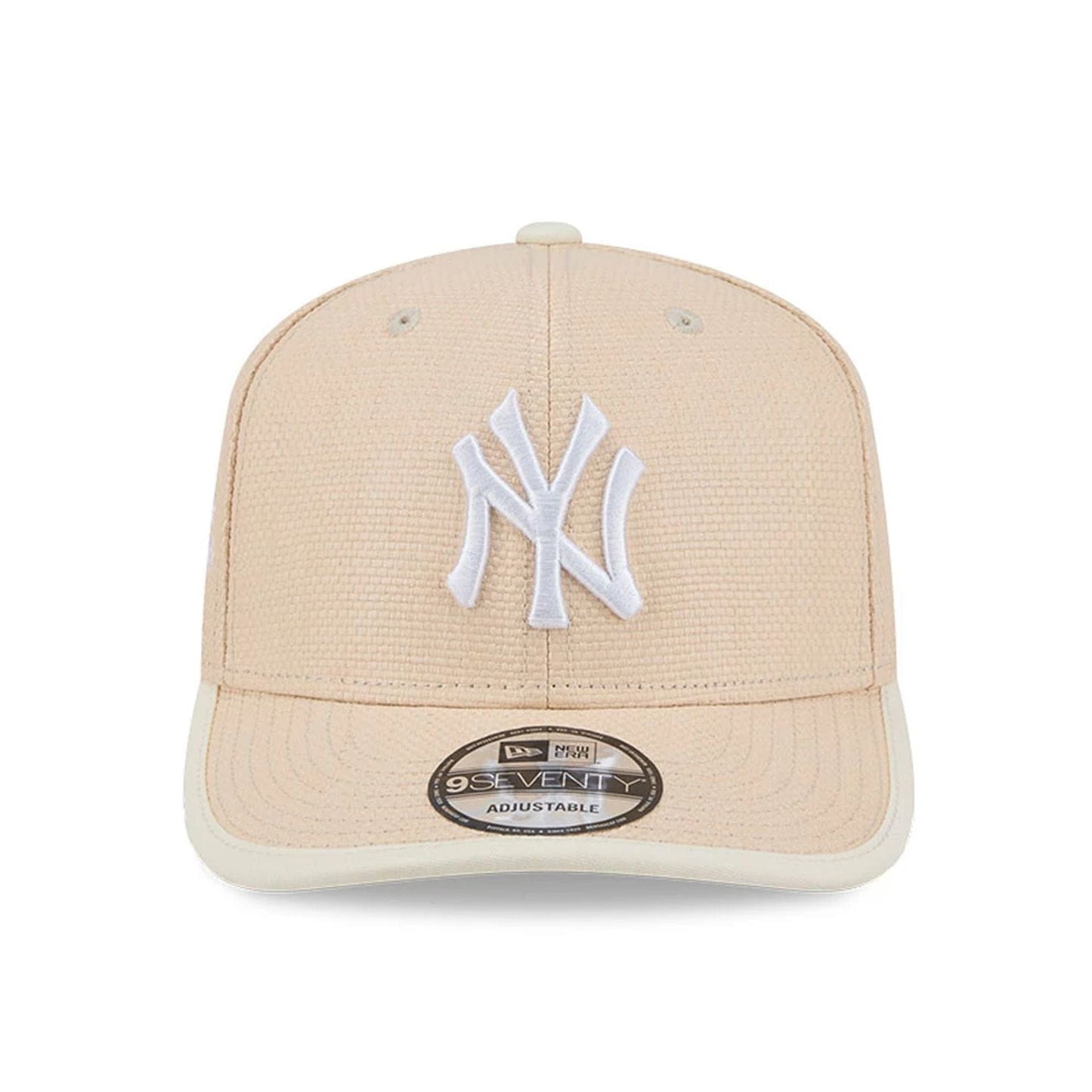 Pictured is this MLB Wicker New York Yankees 9SEVENTY Stretch Snap cap in Cream. 3