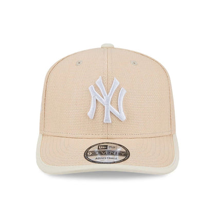 Pictured is this MLB Wicker New York Yankees 9SEVENTY Stretch Snap cap in Cream. 3