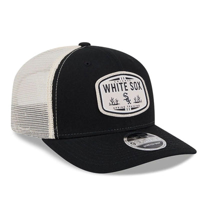 Pictured is this MLB Patch Chicago White Sox 9SEVENTY Stretch Snap cap in black. 4