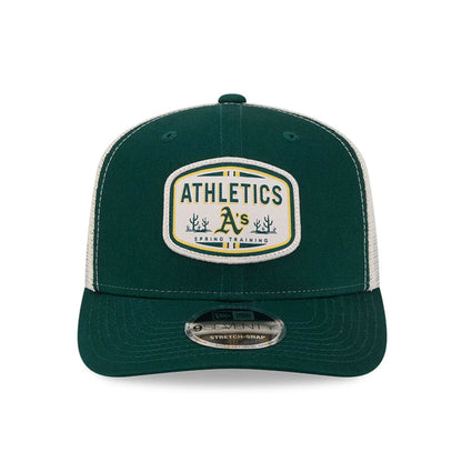Pictured is this MLB Patch Athletics 9SEVENTY Stretch Snap cap in dark green. 3