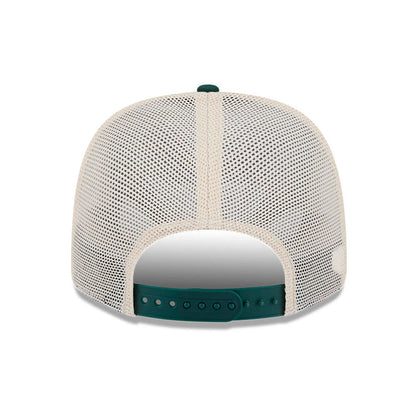 Pictured is this MLB Patch Athletics 9SEVENTY Stretch Snap cap in dark green. 7