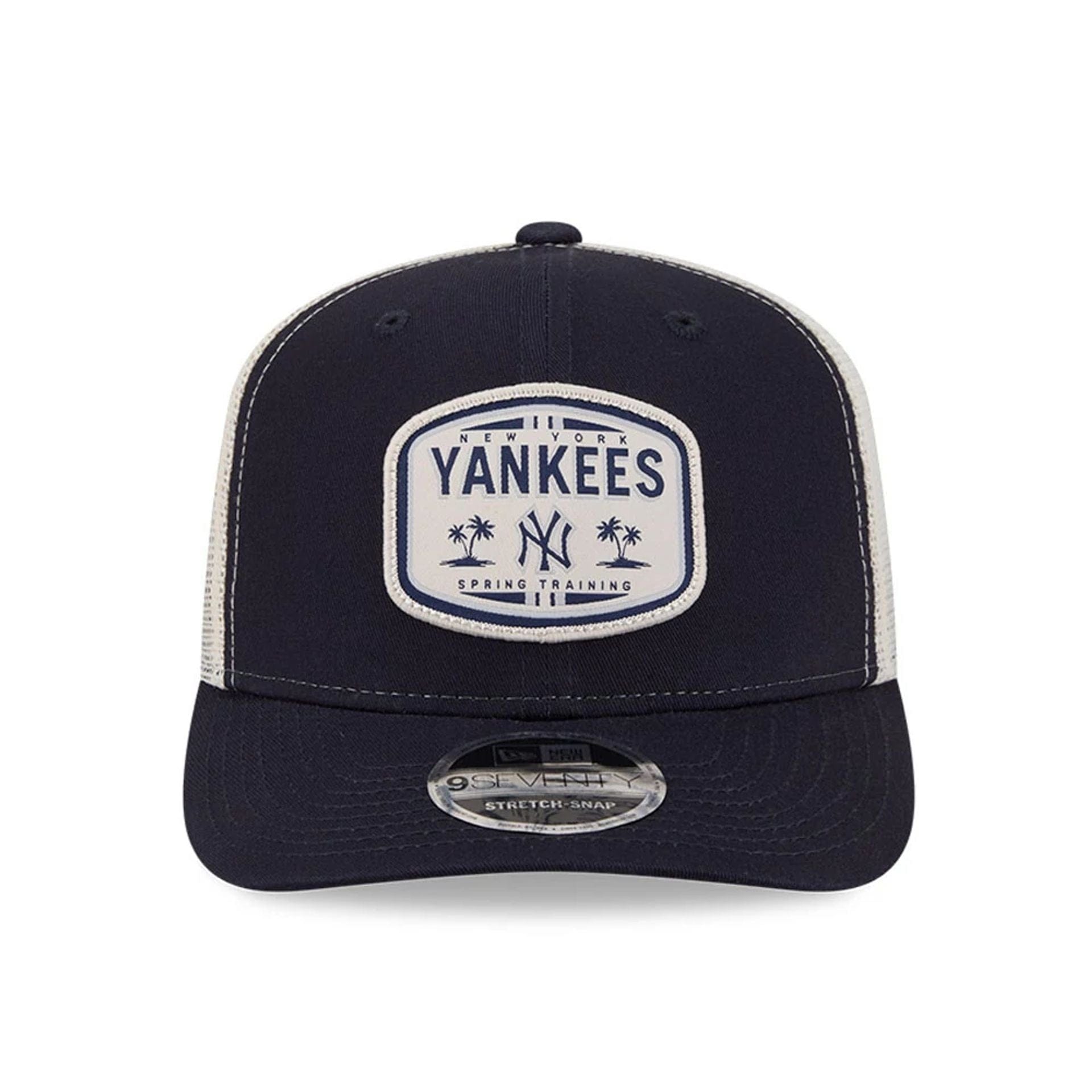 Pictured is this MLB Patch New York Yankees 9SEVENTY Stretch Snap cap in navy. 3