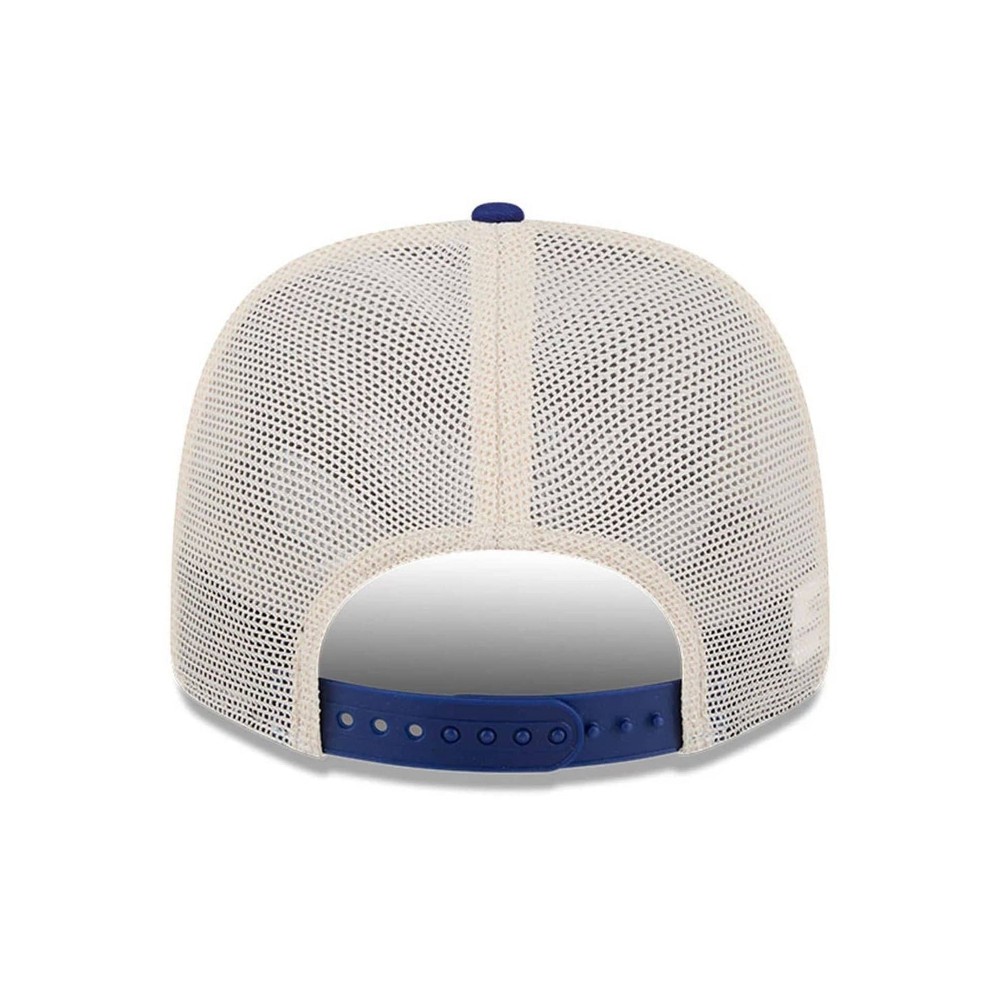 Pictured is this MLB Patch LA Dodgers 9SEVENTY Stretch Snap cap in dark blue. 7