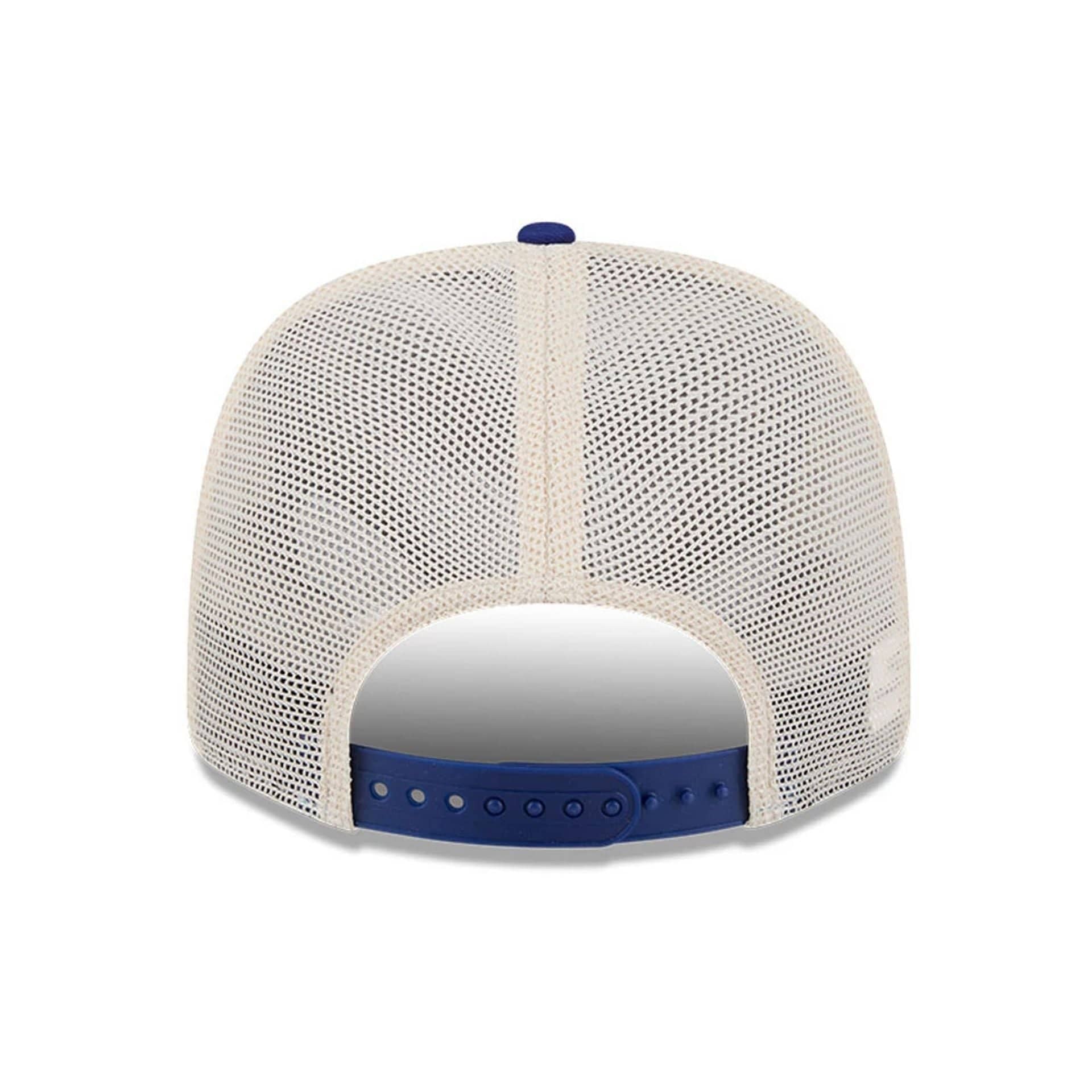 Pictured is this MLB Patch LA Dodgers 9SEVENTY Stretch Snap cap in dark blue. 7